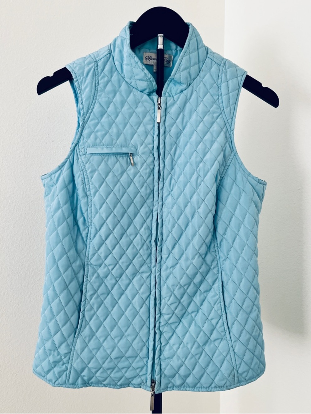 💙 NWOT Sport Haley Quilted Golf Vest | Sky Blue Country Club Layer | S
